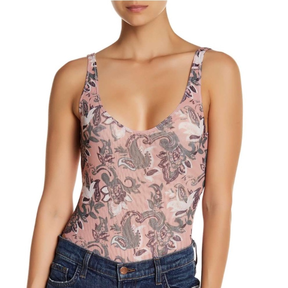 Free People Woven Printed Body Suit